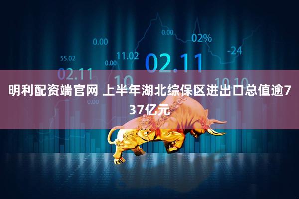 明利配资端官网 上半年湖北综保区进出口总值逾737亿元